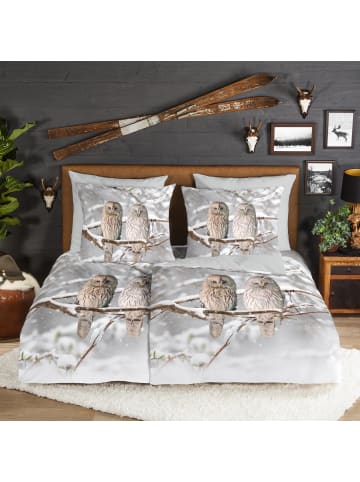 Good Morning Flanell Wendebettwäsche in grau