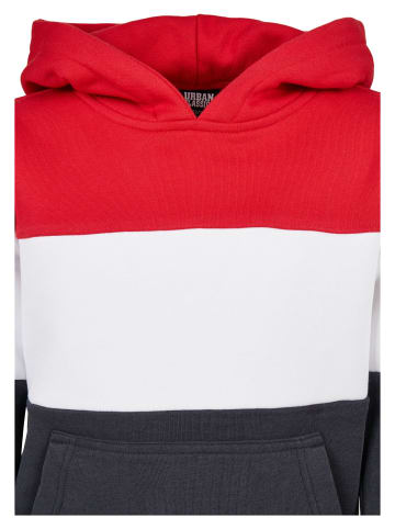 Urban Classics Kapuzenpullover in fire red/white/navy