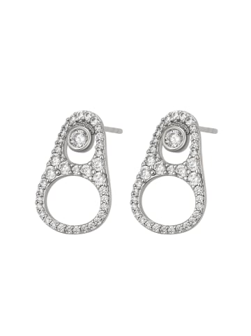 NAEMI Women Earrings in Silver White