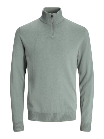 Jack & Jones Strickjacke mit Viertelreißverschluss in Iceberg Green