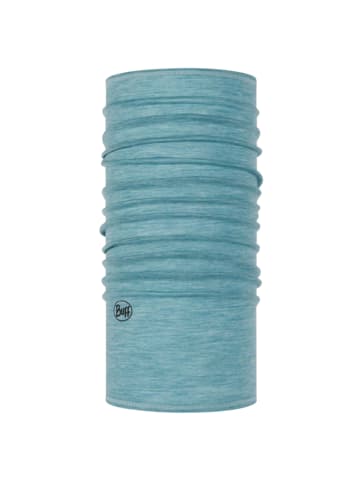 Buff Buff Merino Lightweight Solid Tube Scarf in Blau