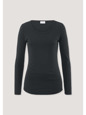 Hessnatur Softrib Longsleeve in schwarz