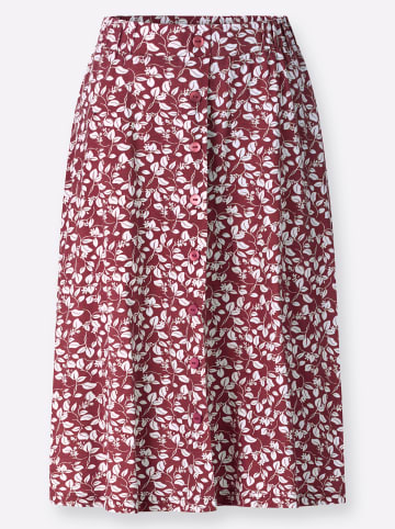 WITT WEIDEN Schlupfrock in dunkelrot-weiß-bedruckt