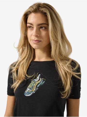 super.natural W FLASHY SNEAKER TEE in schwarz