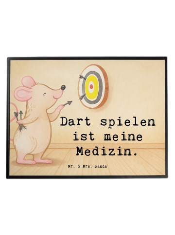 Mr. & Mrs. Panda Tischunterlage Maus Dart spielen Design mit Spruch in Weiß