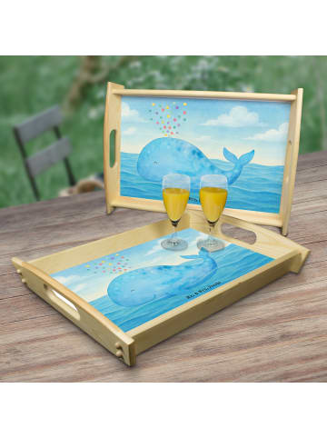 Mr. & Mrs. Panda Tablett Wal Konfetti Design ohne Spruch in Weiß