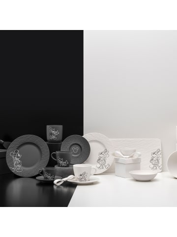 Villeroy & Boch 2er Set Kaffeebecher Manufacture Rock – Mickey Mouse 280 ml in schwarz-weiß