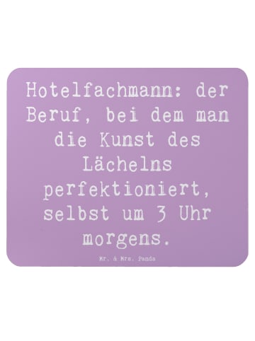 Mr. & Mrs. Panda Mouse Pad Spruch Hotelfachmann Lächeln mit Spruch in Lavendeltraum