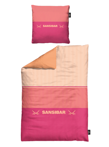 Sansibar Sansibar Bettwäsche Louis, 135 x 200 cm, Pink/Orange