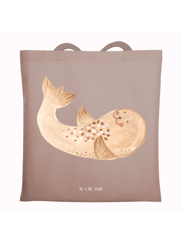Mr. & Mrs. Panda Schultasche Robbe Liegen ohne Spruch in Braun Pastell