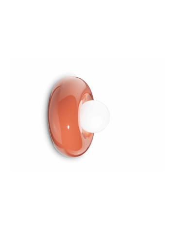 Licht-Erlebnisse Wandlampe Ø 25 cm in Orange Weiß