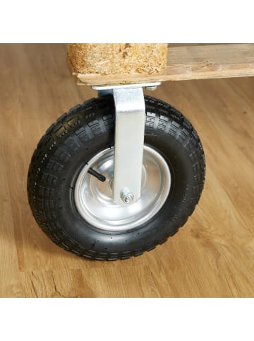 relaxdays Bockrolle in Schwarz/ Silber - 3.50-6