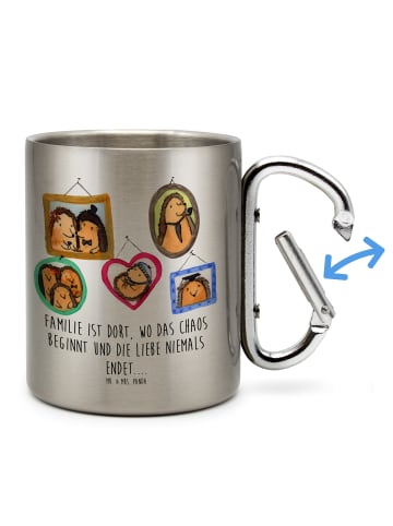 Mr. & Mrs. Panda Tasse Igel Familie mit Spruch in Silber