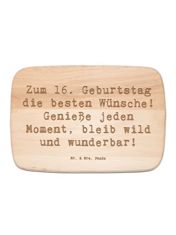 Mr. & Mrs. Panda Holz Servierbrett Spruch 16. Geburtstag Glück m... in Transparent