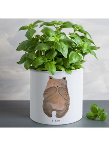 Mr. & Mrs. Panda Pflanzenkübel groß Bär Verlust ohne Spruch in Weiß