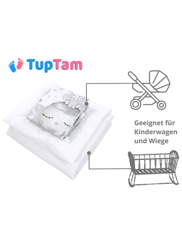 TupTam Unisex Baby Wiegenset 4-teilig in hellgrau