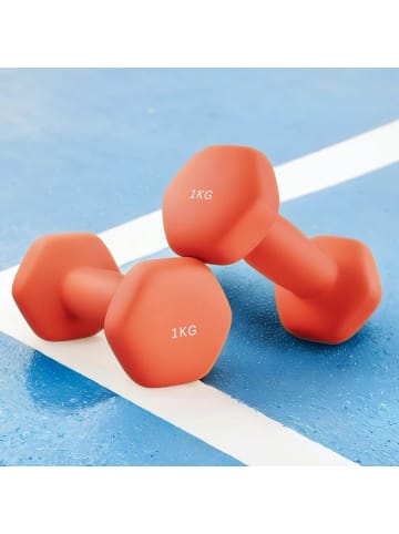 SONGMICS 2er-Set: Kurzhantel Stefan in Orange - (B)6.5 x (H)6 x (T)13.5 cm