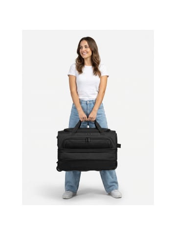 Redolz Duffle Essentials 2-Rollen Reisetasche 55 cm M mit Dehnfalte black