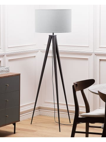Beliani Stehleuchten STILETTO in Grau/Schwarz - (W) 50 x (H) 156 x (L) 50 cm