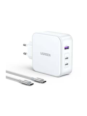 Ugreen Ugreen Nexode CD289 GaN-Netzwerkladegerät USB-A/2xUSB-C 140 W + USB-C in Weiß