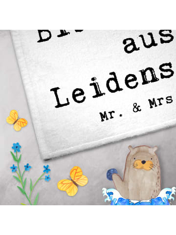 Mr. & Mrs. Panda Gästehandtuch Bibliothekar Leidenschaft mit Spruch in Weiß
