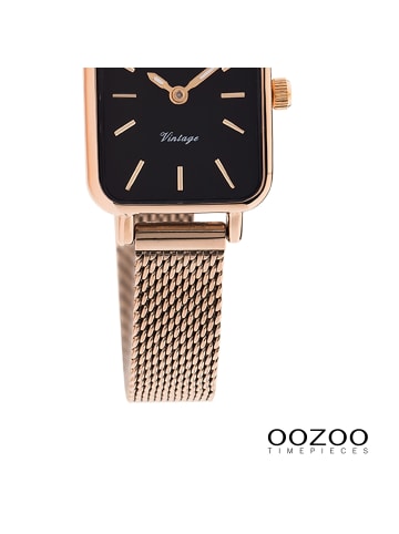Oozoo Analog-Armbanduhr Oozoo Vintage Series rosegold extra groß (ca. 21x26mm)