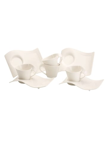 Villeroy & Boch 4er Set Cappuccino-Set NewWave in Weiß 250 ml in weiß