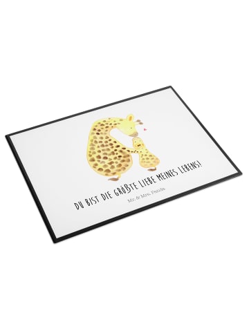 Mr. & Mrs. Panda Schreibunterlage Giraffe Kind mit Spruch in Weiß