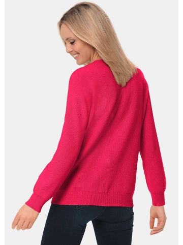 GOLDNER Kaschmirpullover mit V-Ausschnitt in pink