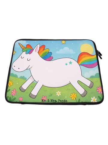 Mr. & Mrs. Panda Notebook Tasche Einhorn Happy Design ohne Spruch in Weiß