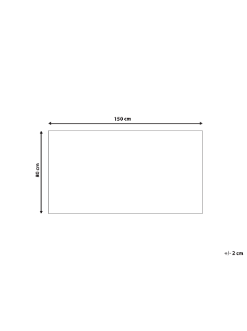 Beliani Kurzflor ESEL in Grau/Silber - (W) 80 x (H) 1.2 x (L) 150 cm