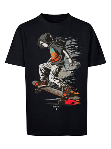 F4NT4STIC T-Shirt Skateboarder in schwarz