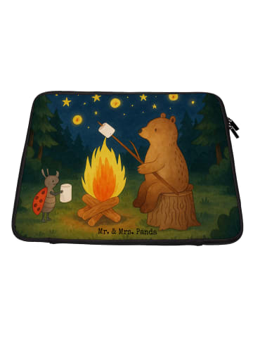 Mr. & Mrs. Panda Laptop Tasche Bär & Marienkäfer Lagerfeuer Desi... in Weiß