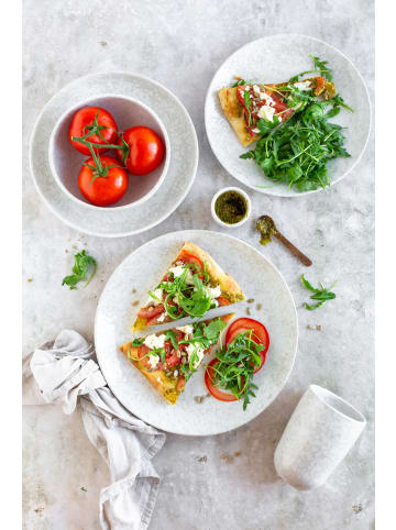gipfelstück Suppenteller-Set, Steinzeug Alpenwiese in Creme