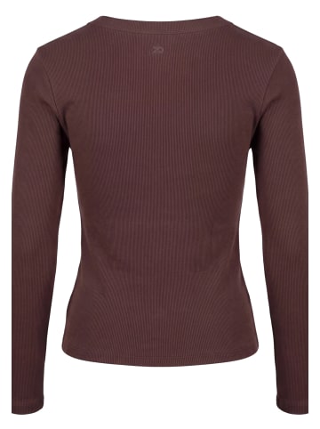 Zero  Rundhals-Shirt figurbetont in Chocolate Plum