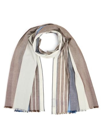 Nils Sundström Schal in hellblau braun - 0001