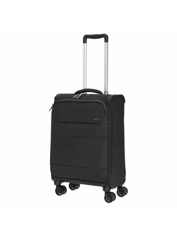 D&N Travel Line 9004 - 4-Rollen-Kabinentrolley S 55 cm (schwarz) in schwarz
