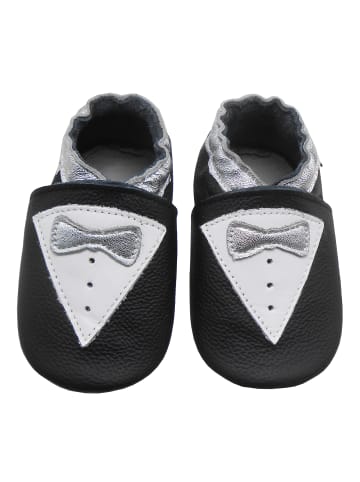Bemesu Baby Krabbelschuhe aus Leder, weiche Lauflernschuhe mit rutschfester Sohle 