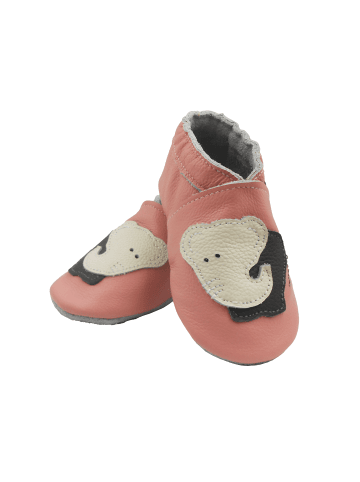 Bemesu Baby Krabbelschuhe aus Leder, weiche Lauflernschuhe mit rutschfester Sohle 