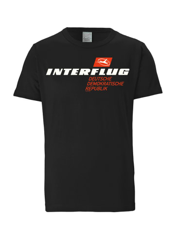 Logoshirt T-Shirt Interflug DDR in schwarz