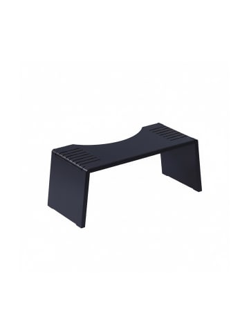relaxdays Toilettenhocker in Schwarz - (B)43,5 x (H)19 x (T)20 cm
