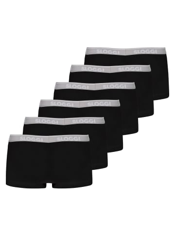 Sloggi Boxershort 6er Pack in Schwarz