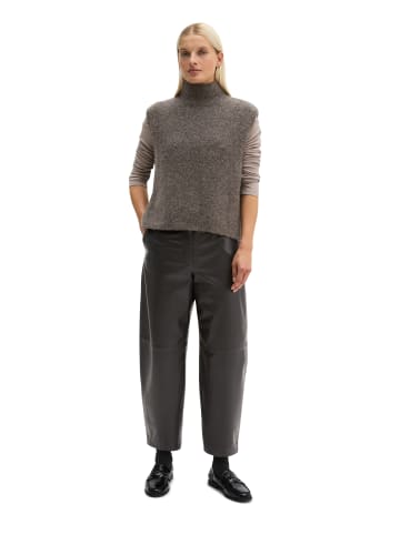 Marc O'Polo Ärmelloser Pullover regular in Stone Brown Melange