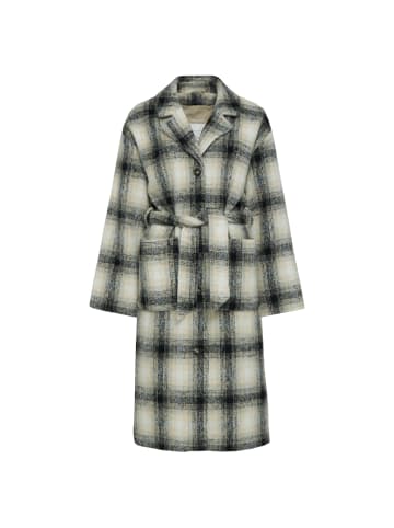 MAZINE Wollmantel in beige/black/checked