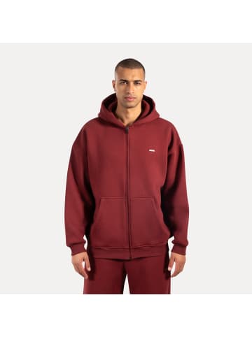 SMILODOX Zip Hoodie Cedrik in Bordeaux