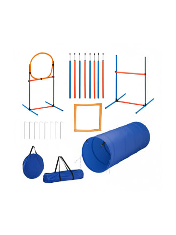 relaxdays 76-tlg. Agility Set in Blau/ Orange