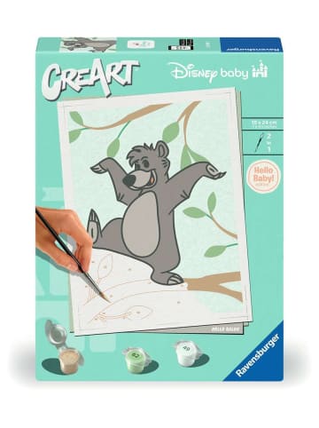 Ravensburger Ravensburger CreArt, Malen nach Zahlen Hello Baby Disney Baby - Baloo in bunt