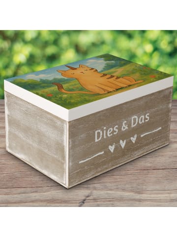 Mr. & Mrs. Panda Aufbewahrungsbox Einhorn Katze Design ohne Spruch in Weiß