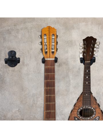 relaxdays 3 x Gitarrenhalter in Schwarz