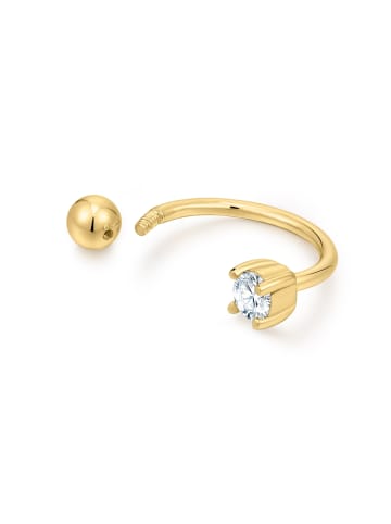 Glanzstücke München Piercing aus Sterling Silber mit Zirkonia in gelbgold